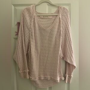 Free people Pink Knit Sweater